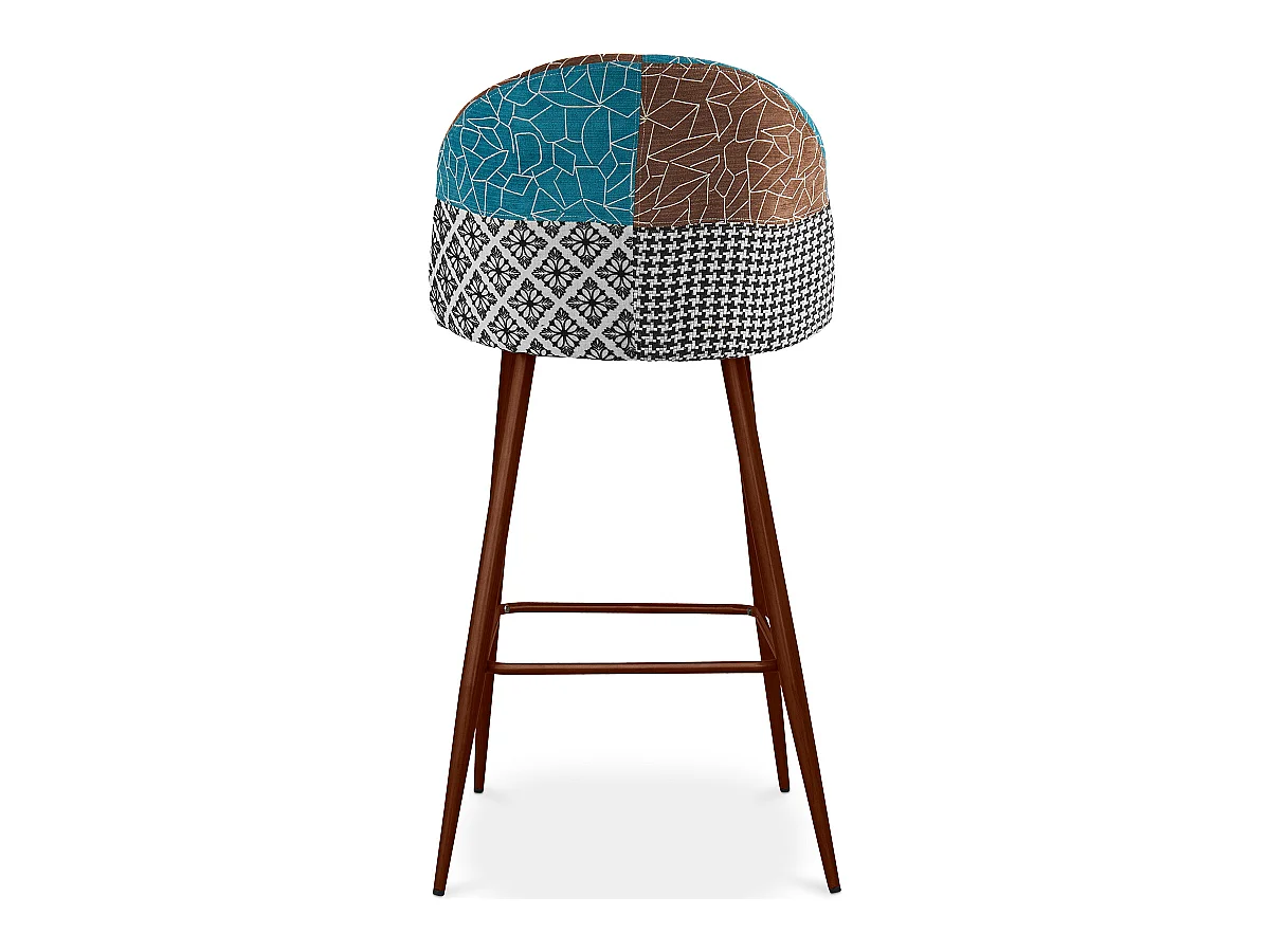 Gepolsterter Hocker im Patchwork-Stil - Skandinavischer Stil - Patty