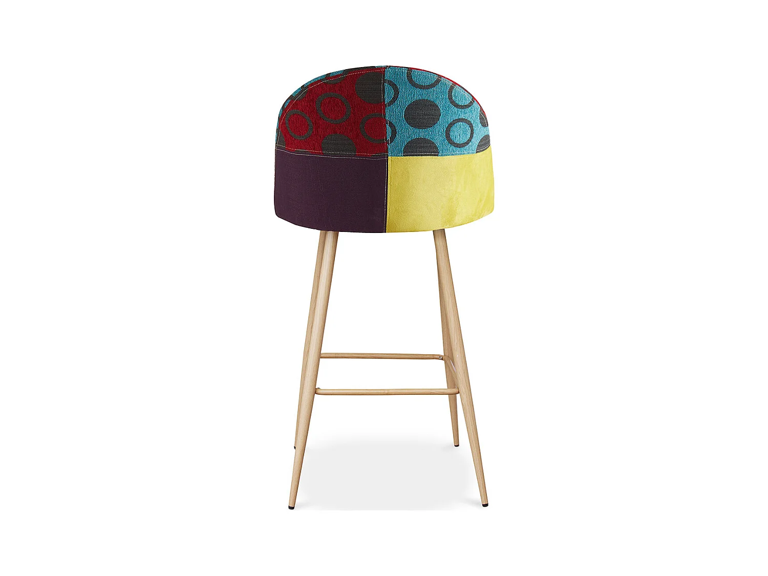 Gepolsterter Hocker im Patchwork-Stil - Skandinavischer Stil - Evelyne