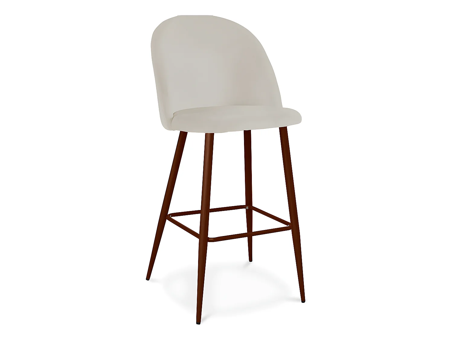 Samtgepolsterter Hocker - Skandinavisches Design - Evelyne
