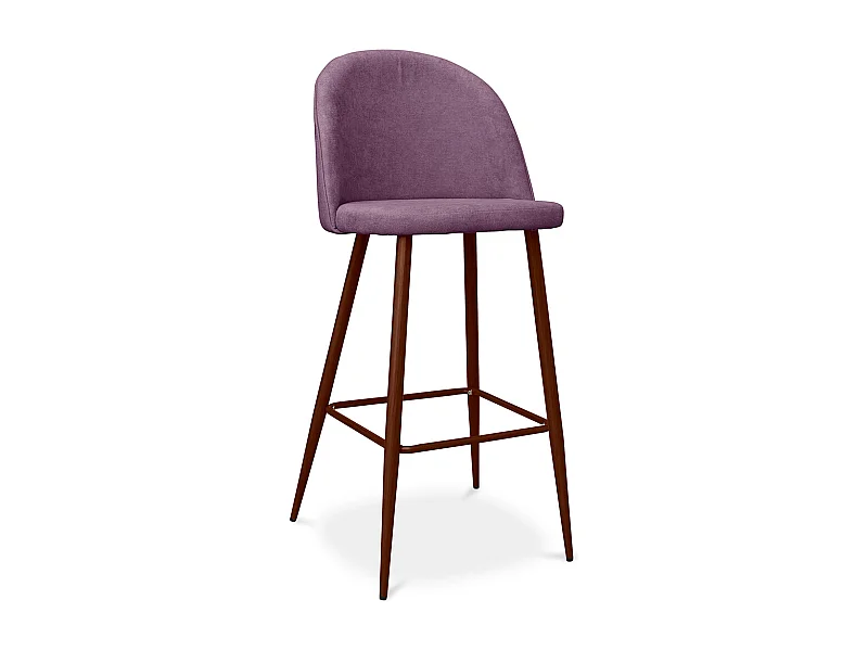 Sgabello imbottito in tessuto - Design scandinavo - 76cm - Evelyne