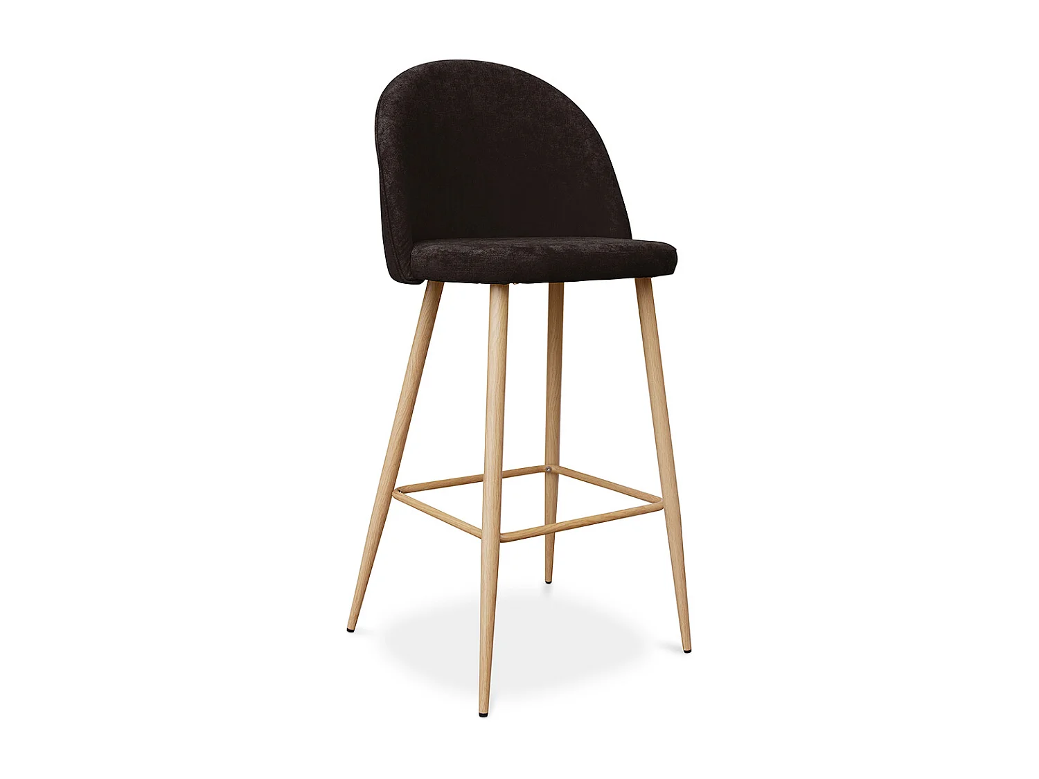 Sgabello imbottito in tessuto - Design scandinavo - 76cm - Evelyne