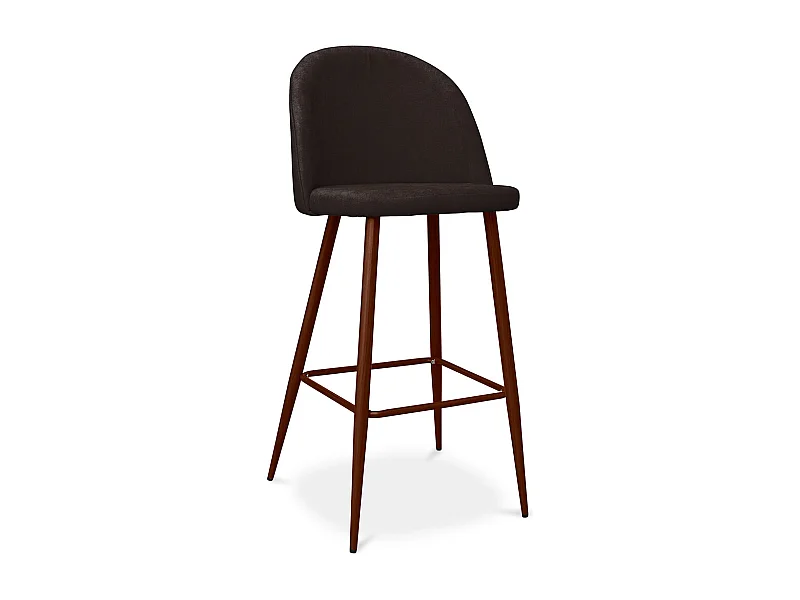 Sgabello imbottito in tessuto - Design scandinavo - 76cm - Evelyne