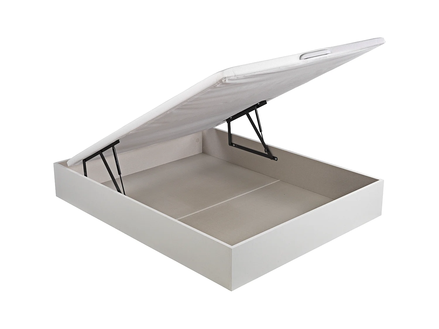 Pack Descanso Royal Sleep, Colchón Viscoelástico Ceramic Plus con Canapé Abatible Gran Capacidad Blanco, Montaje en domicilio incluido 150x190