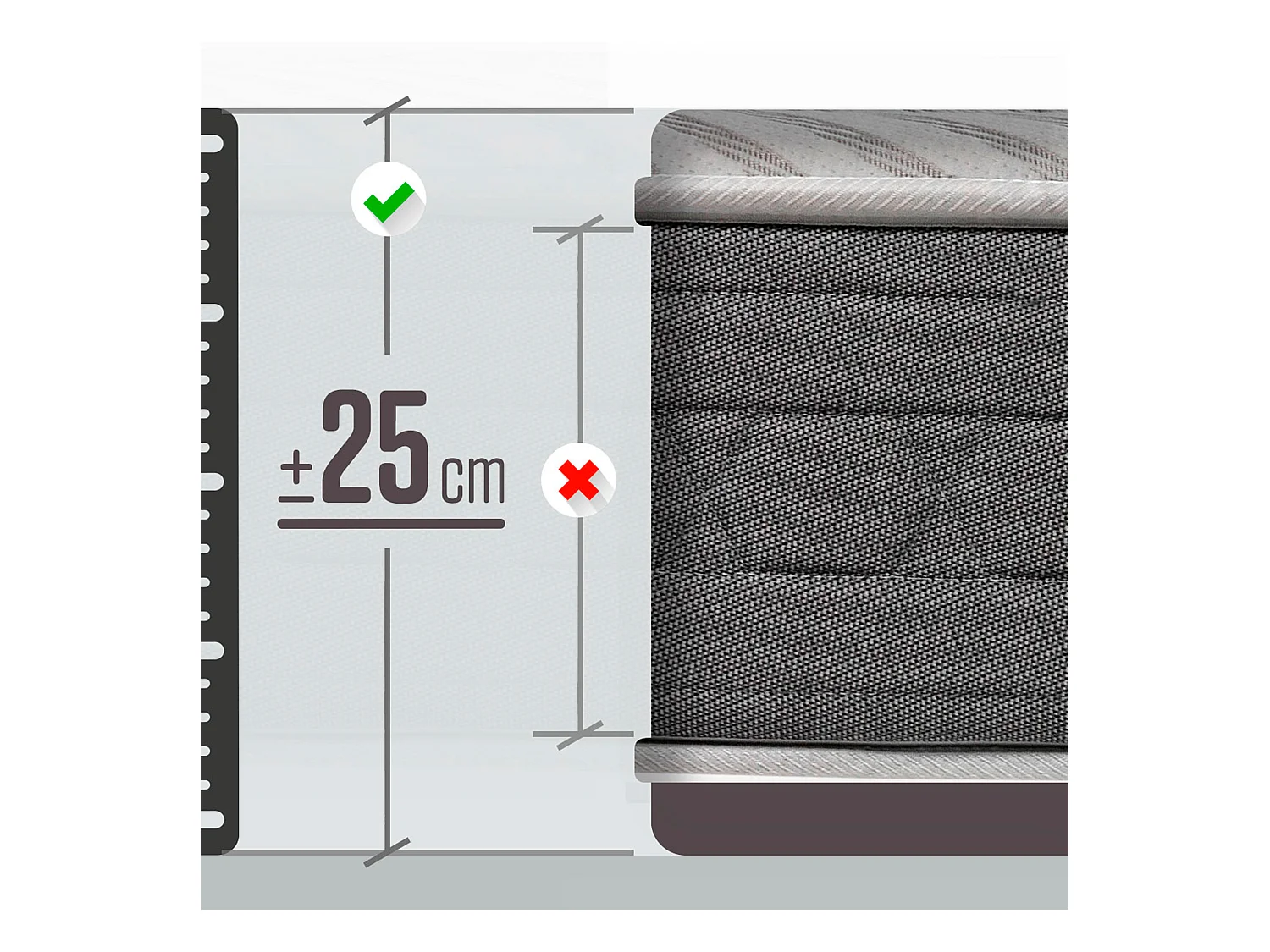 Pack Descanso Royal Sleep, Colchón Viscoelástico Ceramic Plus con Canapé Abatible Gran Capacidad Blanco, Montaje en domicilio incluido 150x190