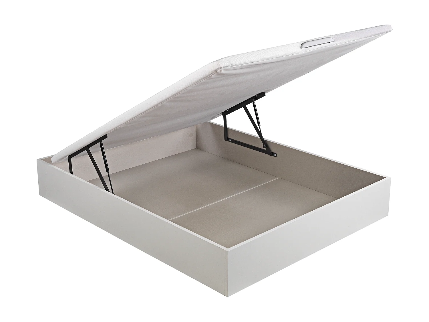 Pack Descanso Royal Sleep, Colchón Viscoelástico Ceramic Plus con Canapé Abatible Gran Capacidad Blanco, Montaje en domicilio incluido 150x190