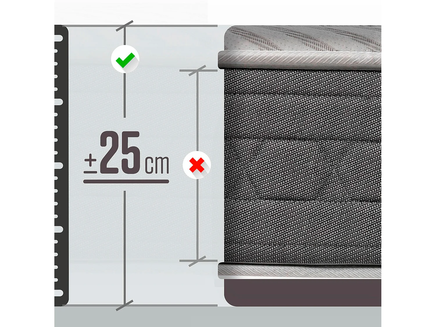 Pack Descanso Royal Sleep, Colchón Viscoelástico Ceramic Plus con Canapé Abatible Gran Capacidad Blanco, Montaje en domicilio incluido 150x190