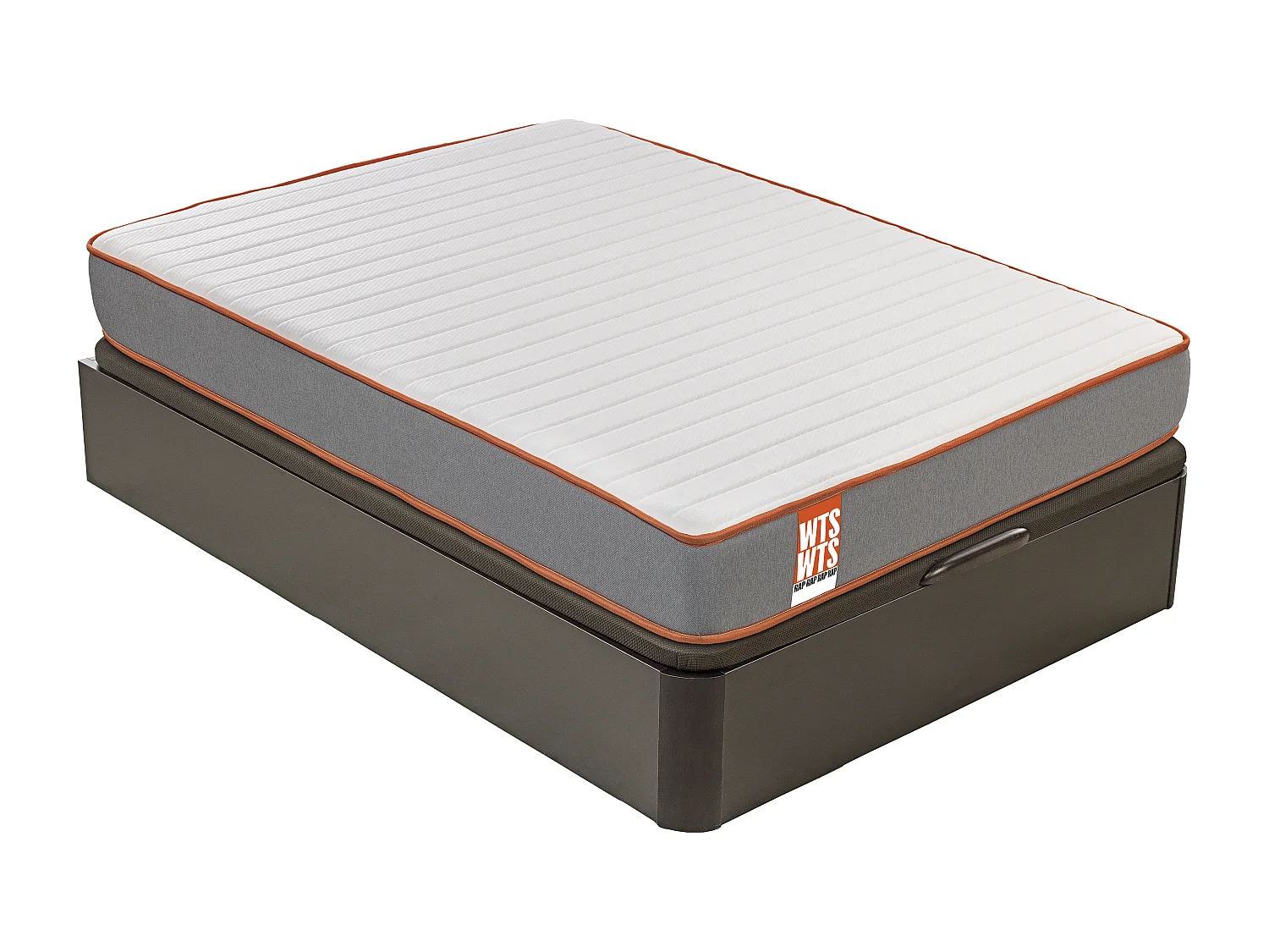 Pack RAP What the Sleep, Colchón Sostenible HR con Visco y Canapé Wengué Gran Capacidad, Entrega, Montaje y Retirada de Usado Incluida 150x190