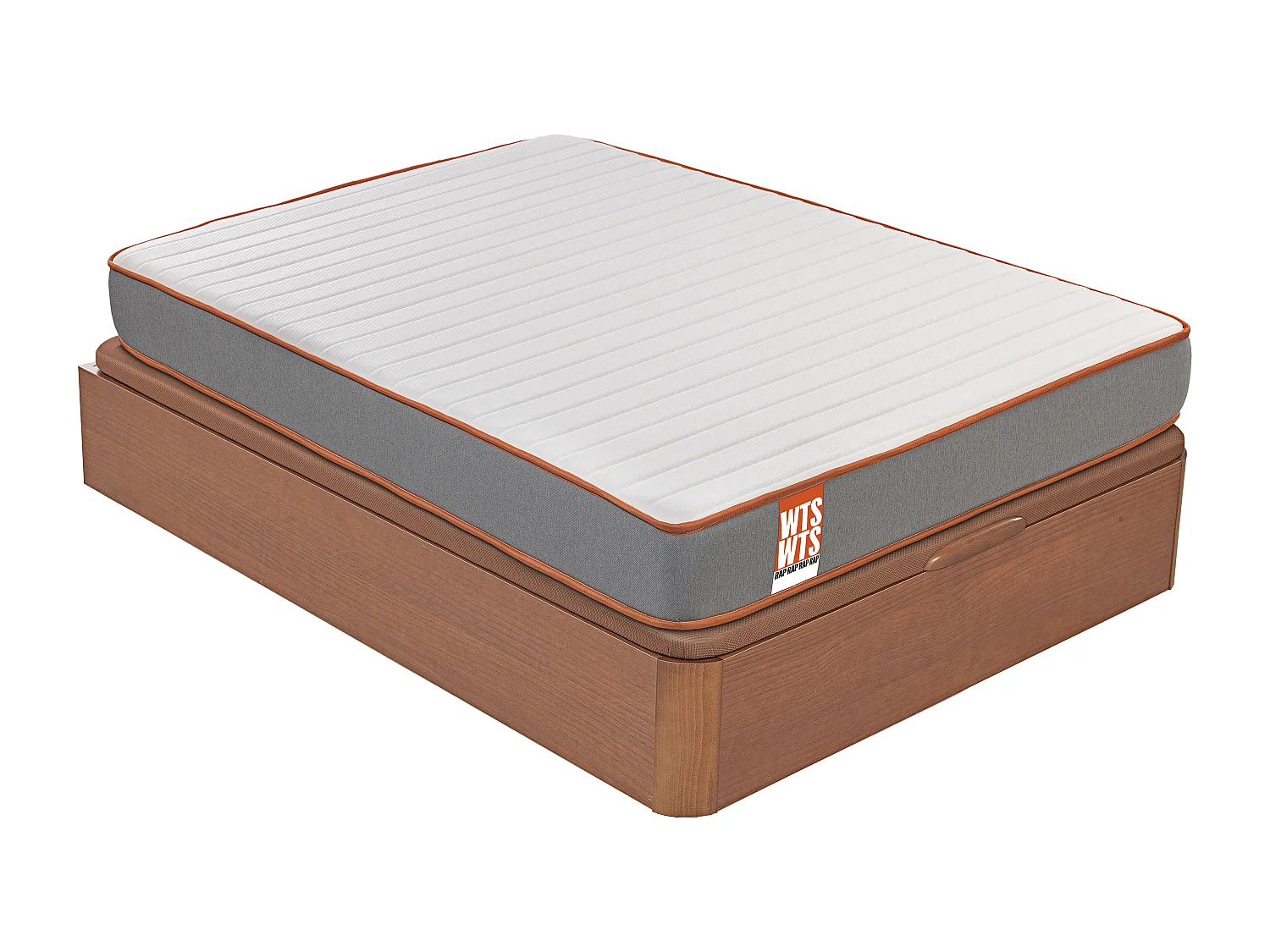 Pack de colchão de visco Rap e Sommier Articulado com arrumação em cerejeira|altura 22cm. GRÁTIS: Entrega, montagem e remoção do antigo | 135 x 190 cm