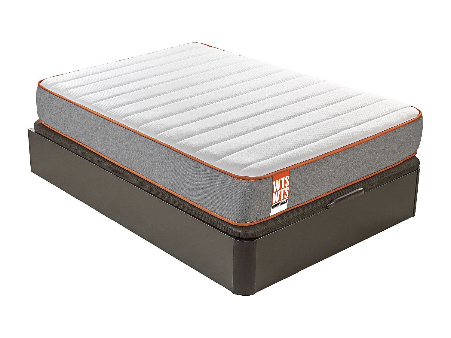 Pack ROCK What the Sleep, Colchón Sostenible HR Visco Soja Natural + Canapé Abatible Wengué Gran Capacidad, Entrega, Montaje y Retirada Usado 150x190