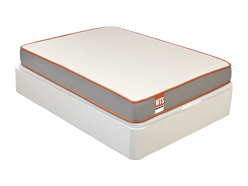 Colchão 135 x 190 cm e sommier | WTS Soul | Branco | Montagem incl