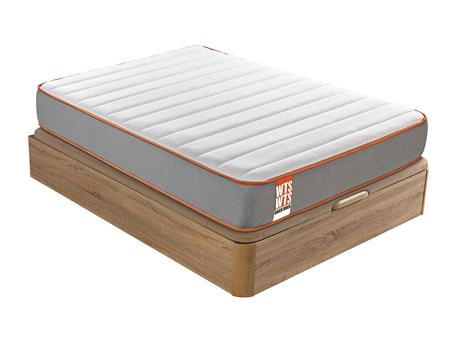 Pack de colchão de visco soja Rock e Sommier Articulado com arrumação natural|altura 26cm. GRÁTIS: Entrega, montagem e remoção do antigo | 135 x 190 cm