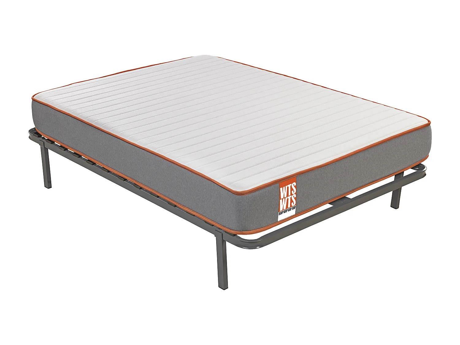 Pack RAP What the Sleep, Colchón Sostenible HR con Visco y Somier Reforzado 13 láminas Madera, Entrega, Montaje y Retirada de Usado Incluida 90x190