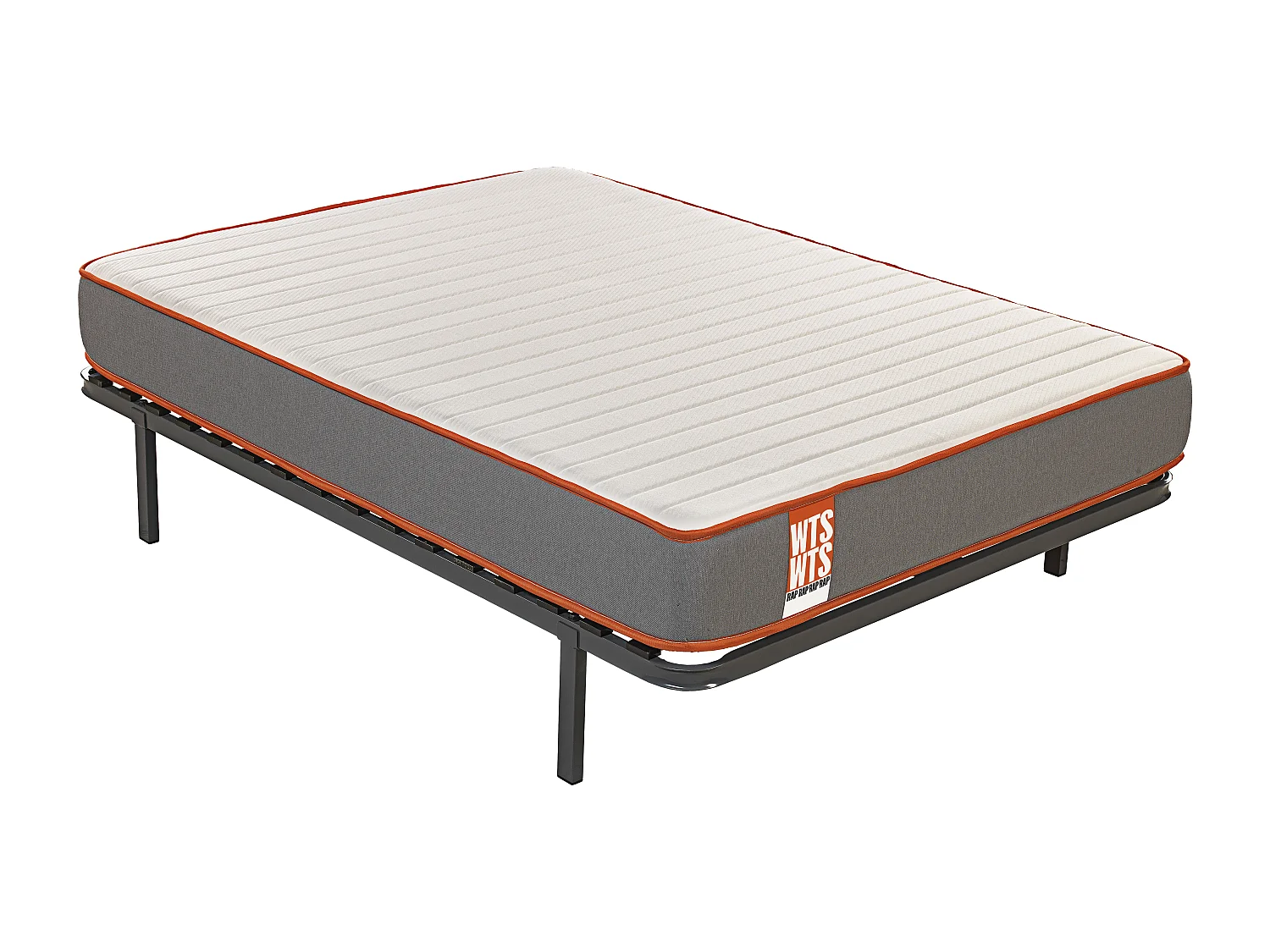 Pack RAP What the Sleep, Colchón Sostenible HR con Visco y Somier Reforzado 16 láminas Madera, Entrega, Montaje y Retirada de Usado Incluida 135x190