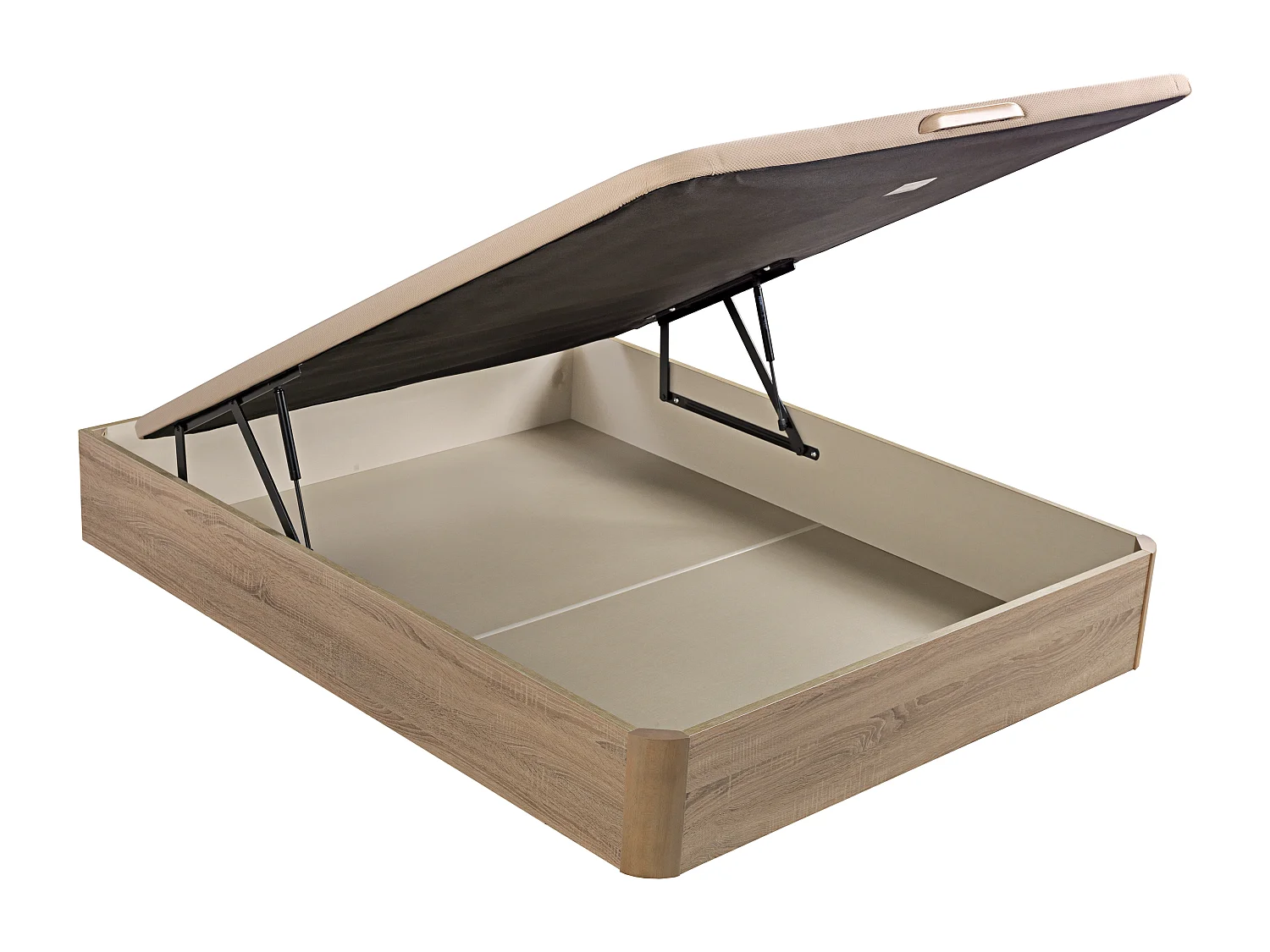 Pack ROCK What the Sleep, Colchón Sostenible HR Visco Soja Natural + Canapé Abatible Natural Gran Capacidad, Entrega, Montaje y Retirada Usado 150x190