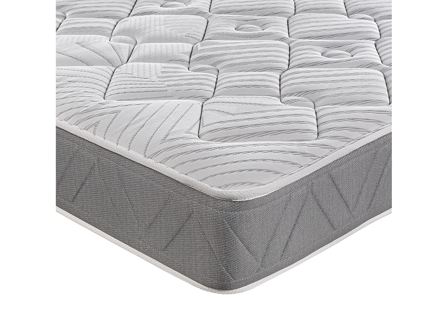 Colchón Royal Sleep Ceramic Pocket, Muelles ensacados con Viscoelástica, Hilo de Carbono Efecto Antiestrés y Biocerámico, 27 cm, Confort Alto, 90x200