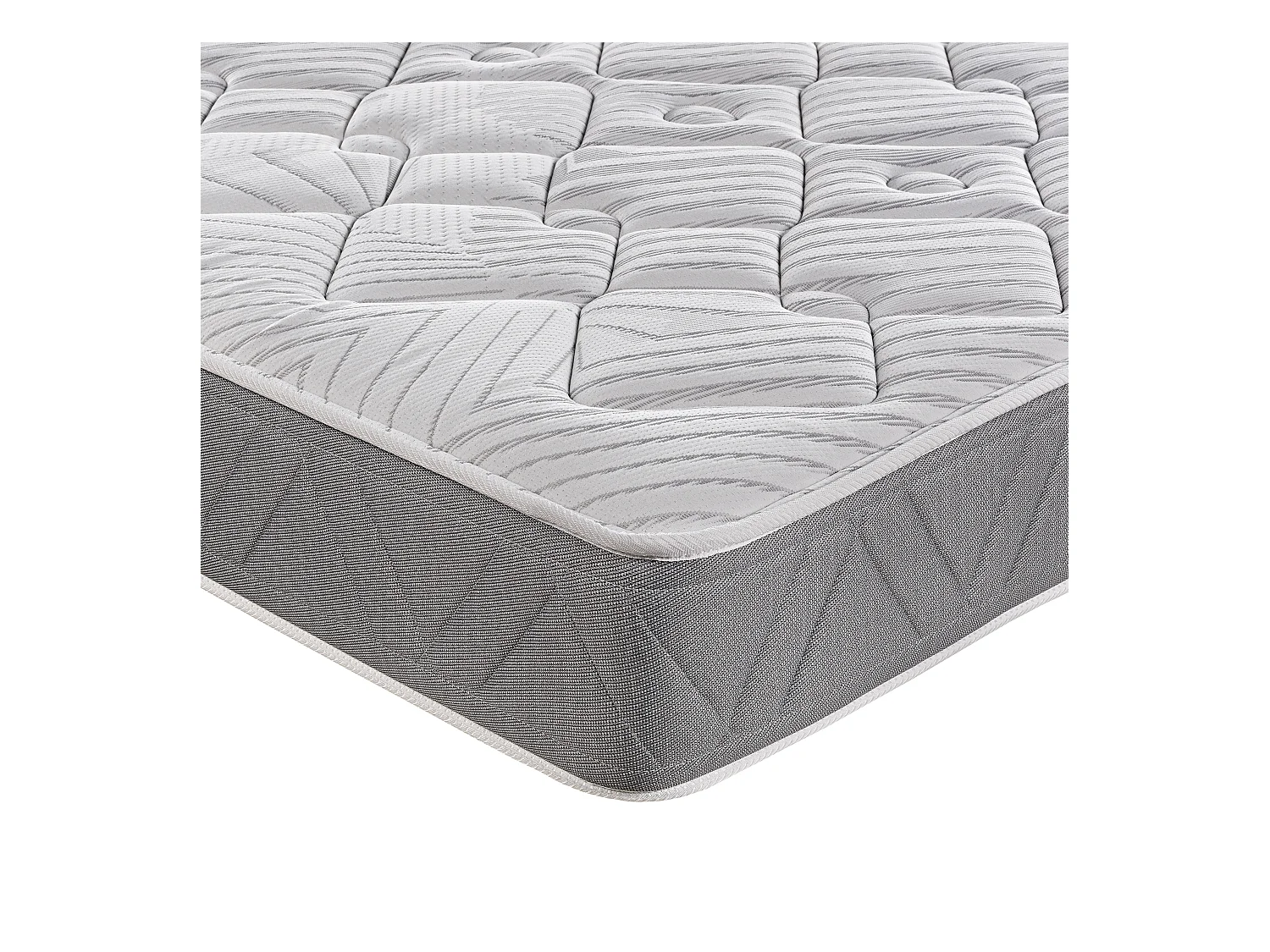 Colchón Royal Sleep Ceramic Pocket, Muelles ensacados con Viscoelástica, Hilo de Carbono Efecto Antiestrés y Biocerámico, 27 cm, Confort Alto, 105x190