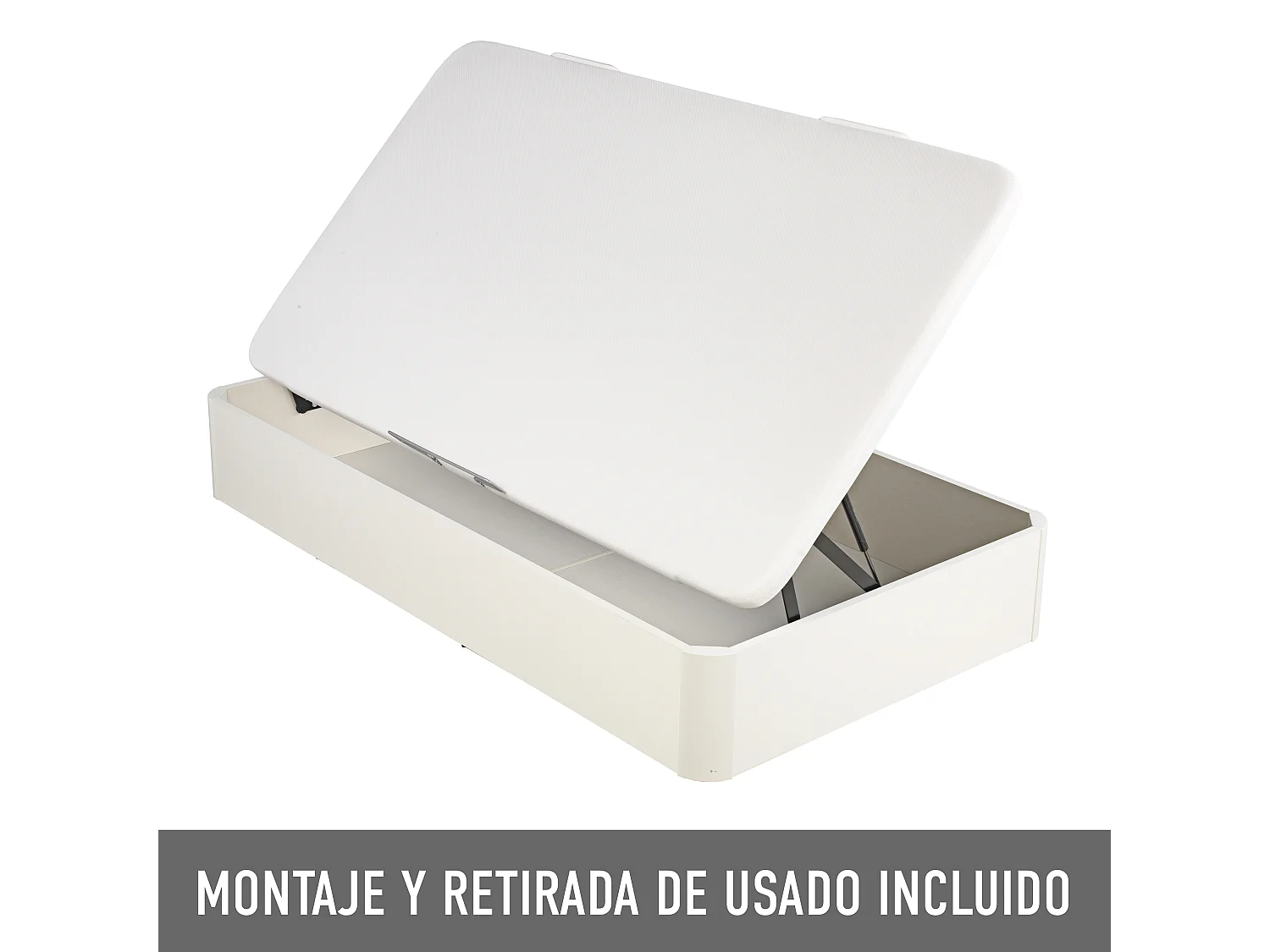 Sommier juvenil 90 x 190 cm WTS | Branco | Lateral | Montagem e remoção incl.