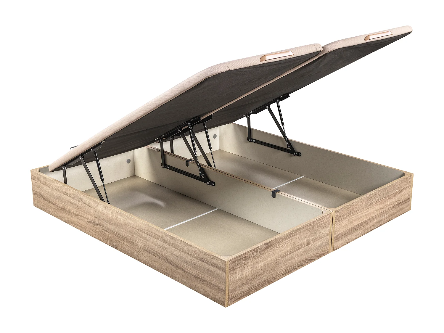 Sommier Articulados com arrumação - Fácil abertura, grande capacidade, tampa 3D | 150 x 190 cm