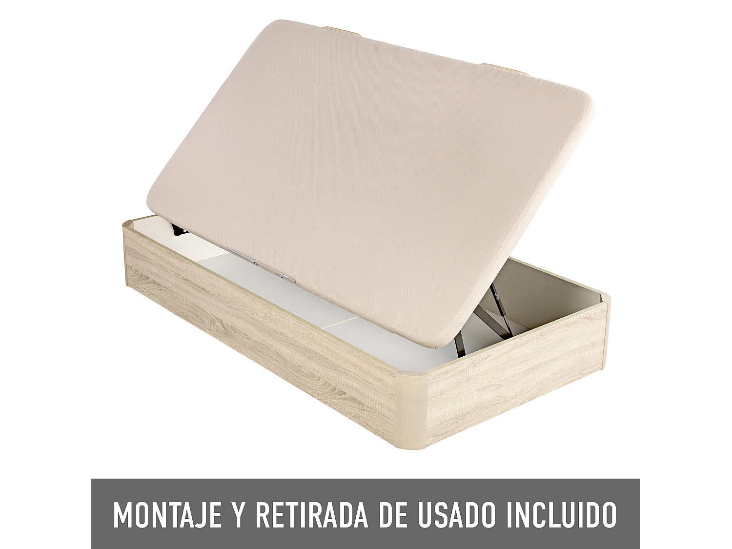 Sommier juvenil 90 x 190 cm WTS | Natural | Lateral | Montagem e remoção incl.