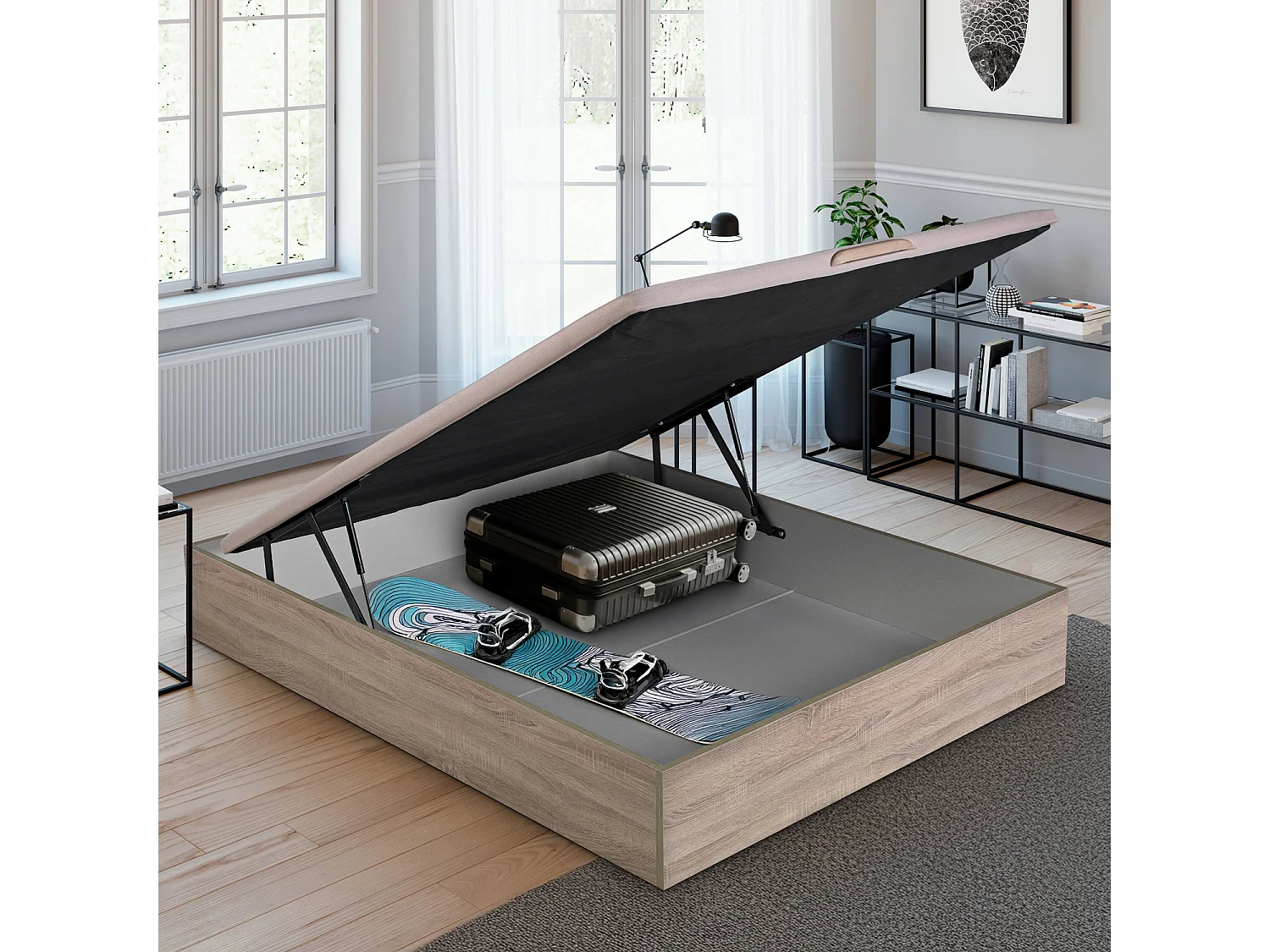 Sommier rebatível 150 x 200 cm | ROYAL SLEEP | Natural | 31 cm | Montagem e remoção incl.