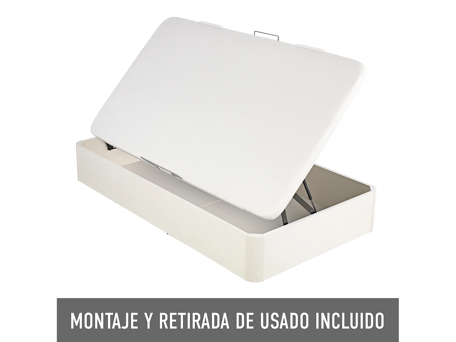 Canapé Juvenil, 105x190 cm, Apertura Lateral Blanco, Montaje en el domicilio incluido. Recogida del antiguo GRATIS.