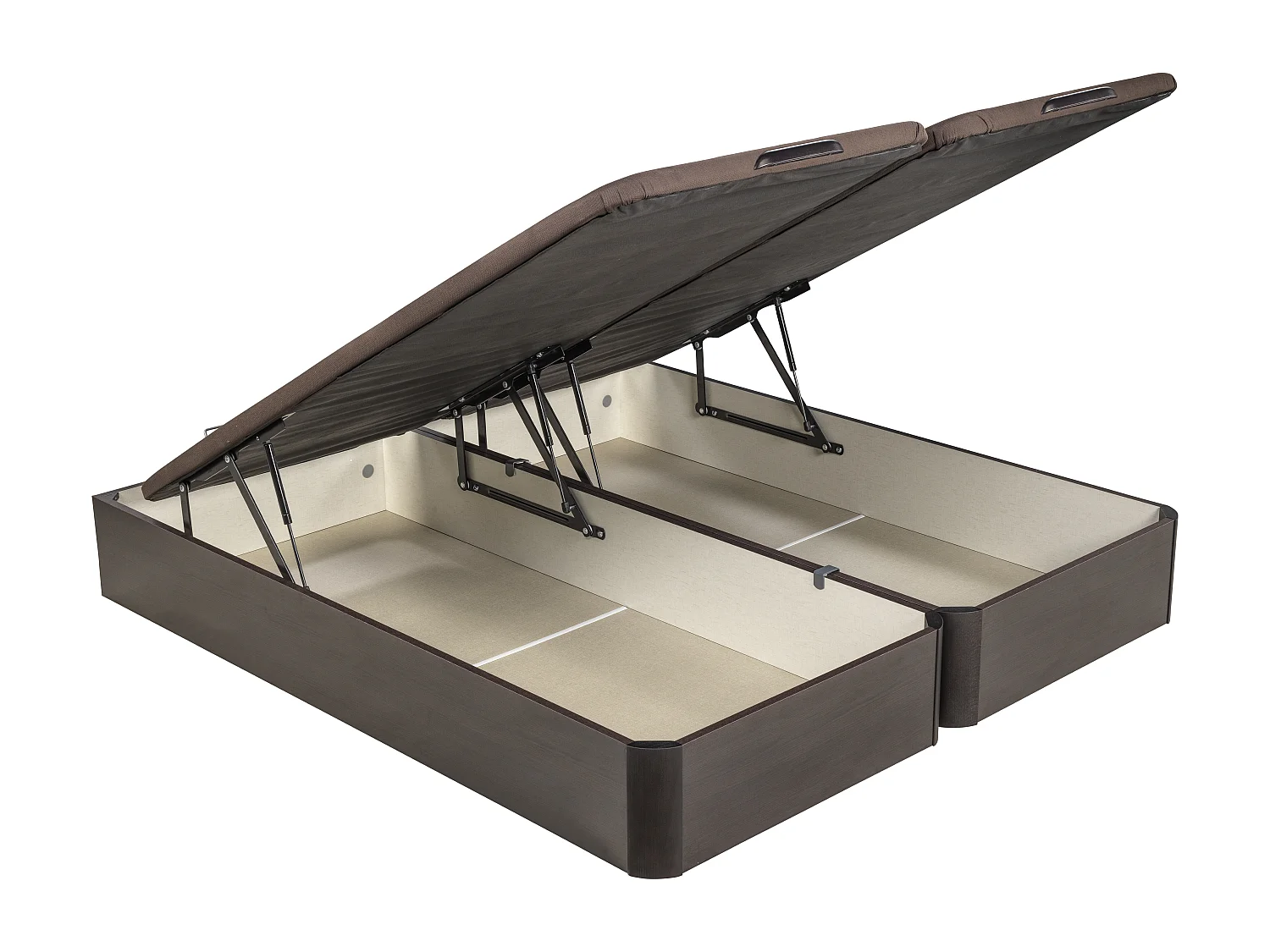 Sommier Articulado com grande capacidade de arrumação wengué,. GRÁTIS: Entrega, montagem e remoção do antigo | 140 x 200 cm