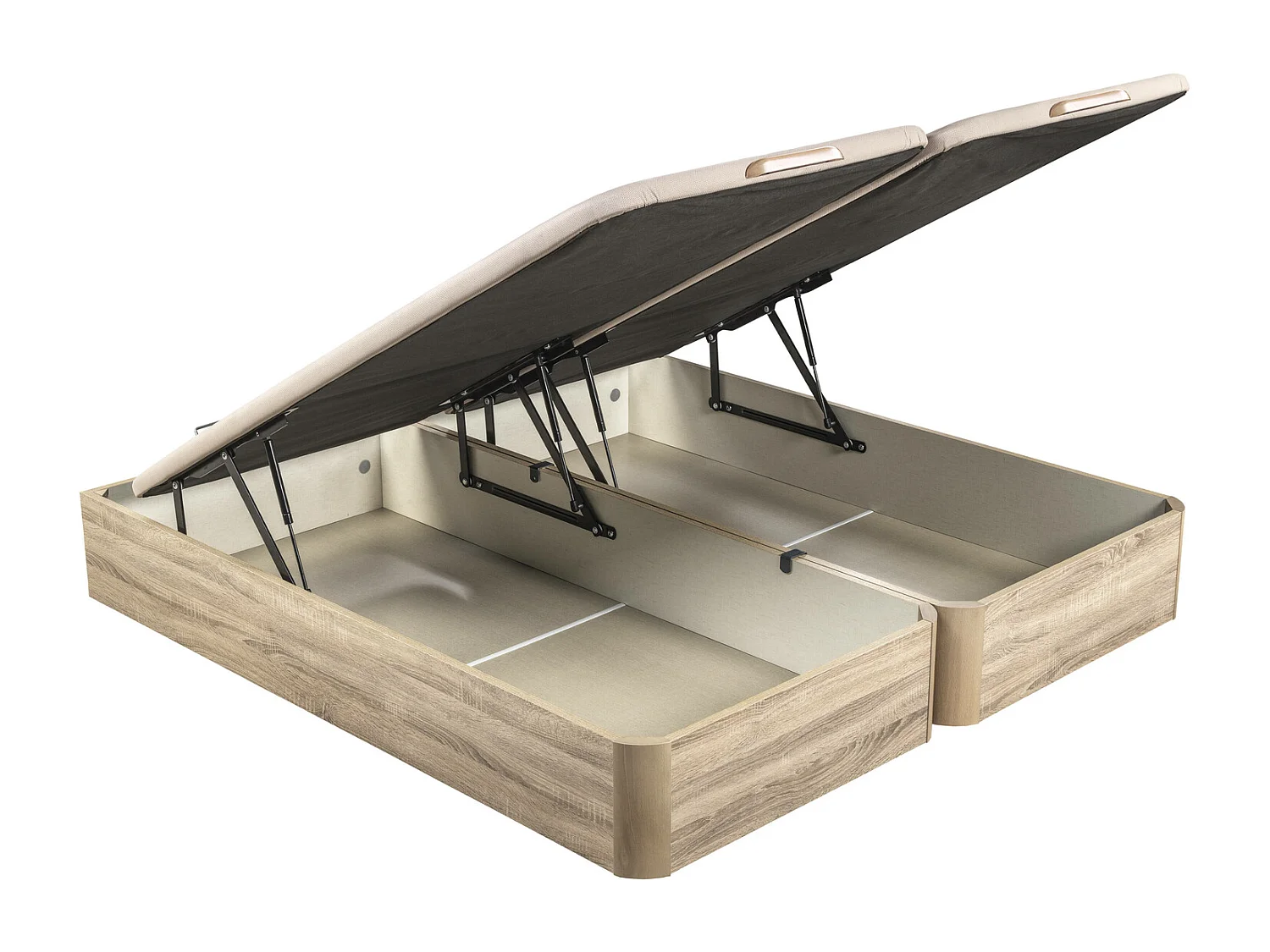 Sommier rebatível 135 x 190 cm WTS | Preto | 31 cm | Montagem e remoção incl.