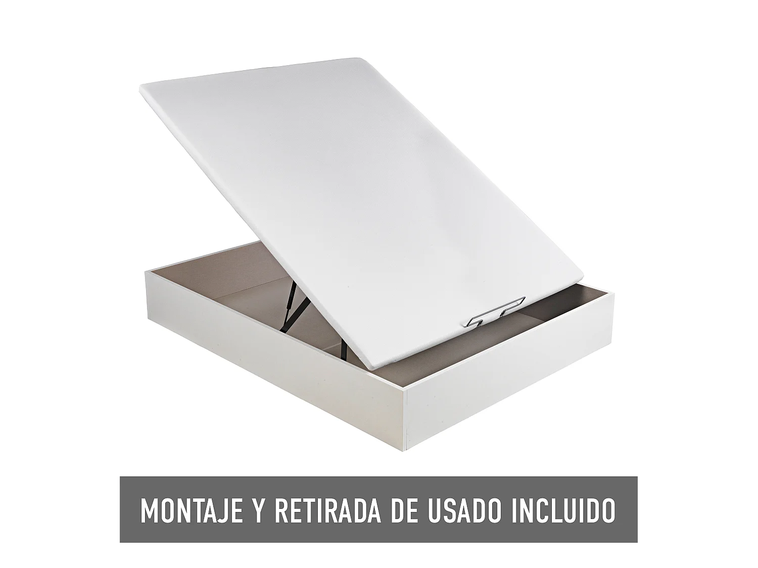 Canapé Abatible Blanco 90x190 cm, Montaje en el domicilio incluido. Recogida del antiguo GRATIS.