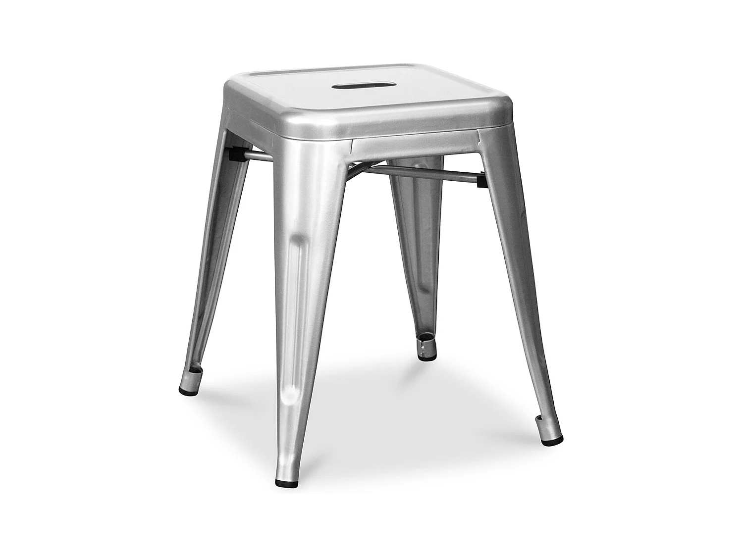 Tabouret Design Industriel - 45cm - Nouvelle Édition - Stylix Argenté