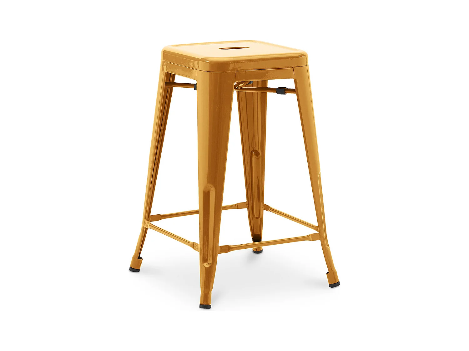 Tabouret de bar - Design industriel - 60cm - Nouvelle édition - Stylix Doré