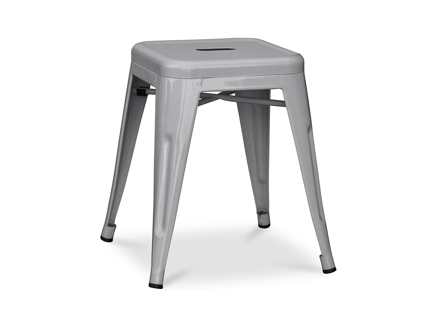 Tabouret Design Industriel - 45cm - Nouvelle Édition - Stylix Gris clair