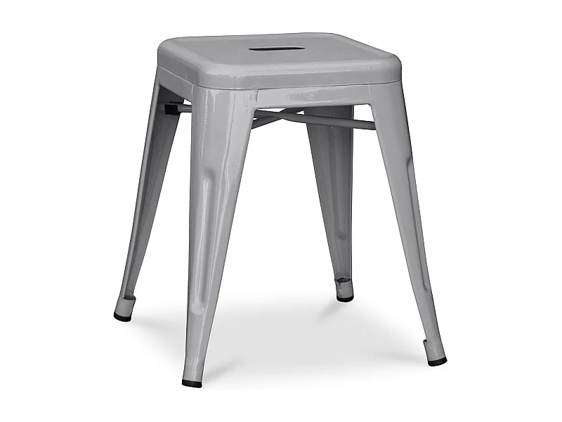 Tabouret Design Industriel - 45cm - Nouvelle Édition - Stylix Gris clair