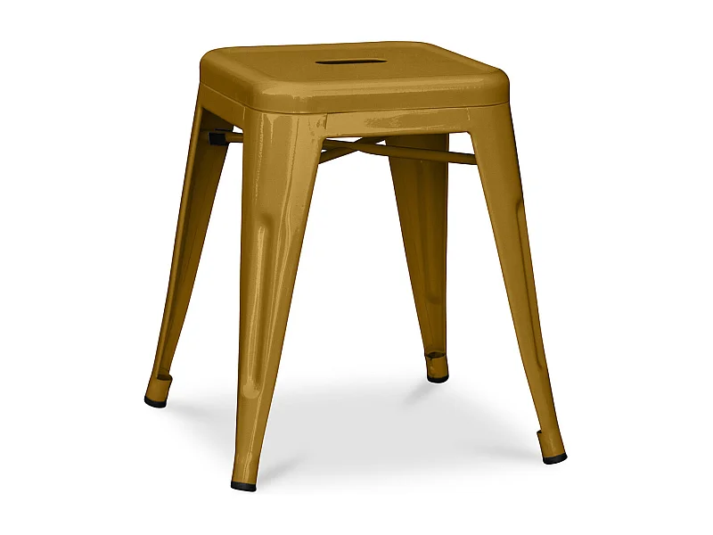 Tabouret Design Industriel - 45cm - Nouvelle Édition - Stylix Doré