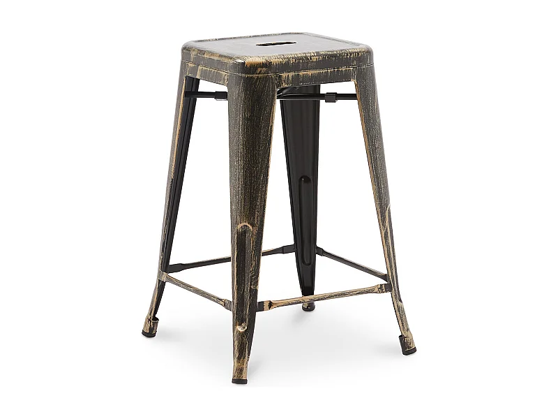 Tabouret de bar - Design industriel - 60cm - Nouvelle édition - Stylix Bronze métallisé