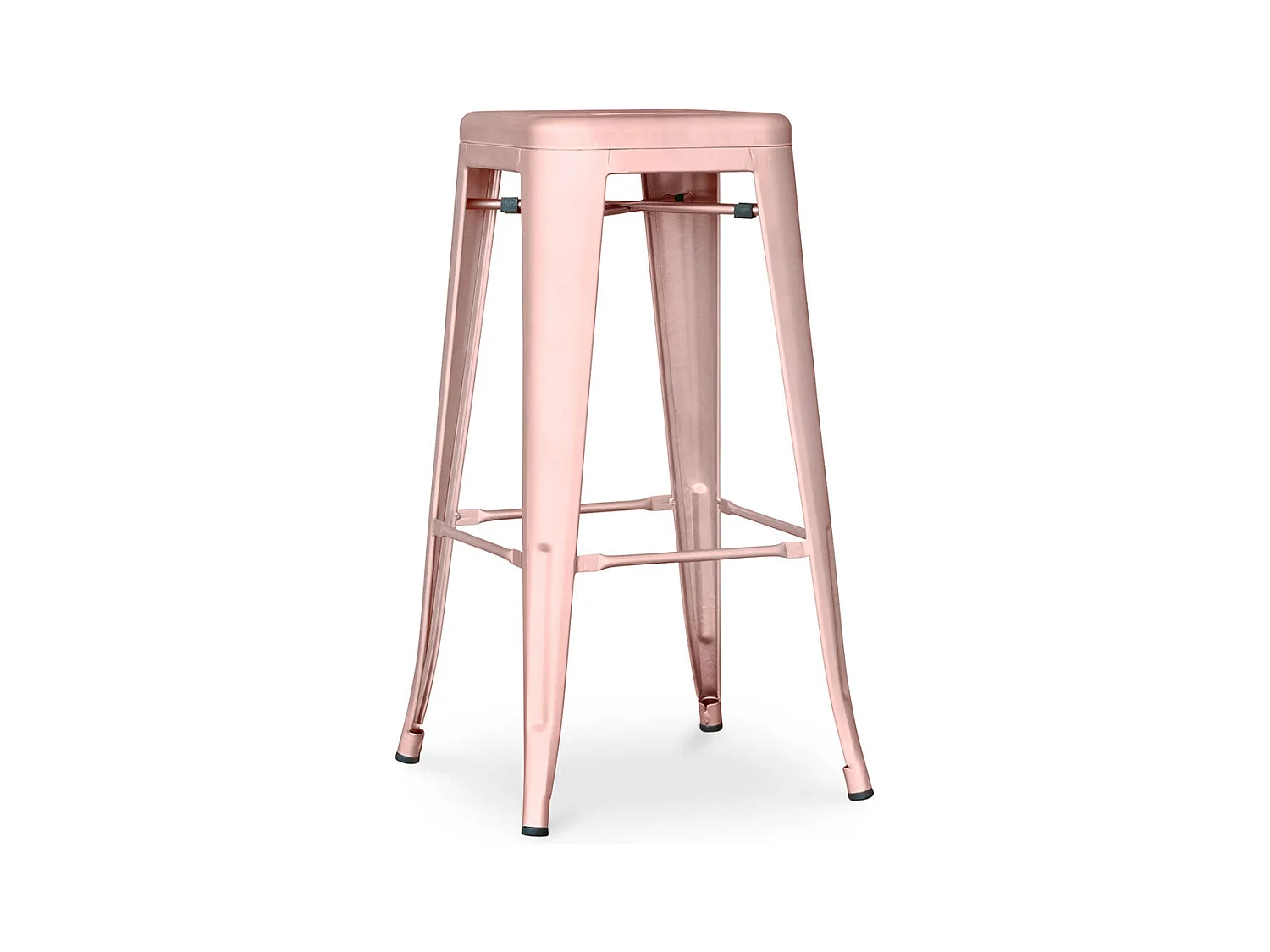 Tabouret de bar - Design industriel - 76cm - Nouvelle édition- Stylix Orange pâle
