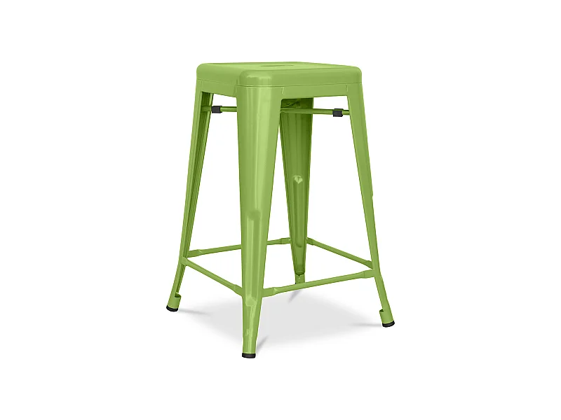 Barhocker im Industriedesign - Stahl matt - 60cm - Stylix