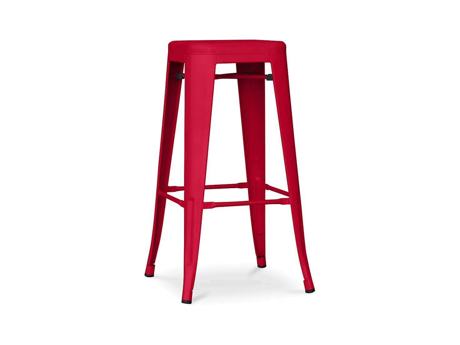 Tabouret de bar - Design industriel - 76cm - Nouvelle édition- Stylix Rouge