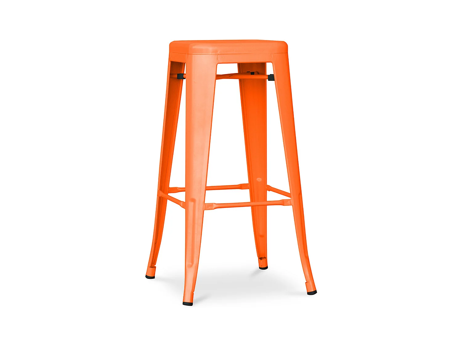 Tabouret de bar - Design industriel - 76cm - Nouvelle édition- Stylix Orange