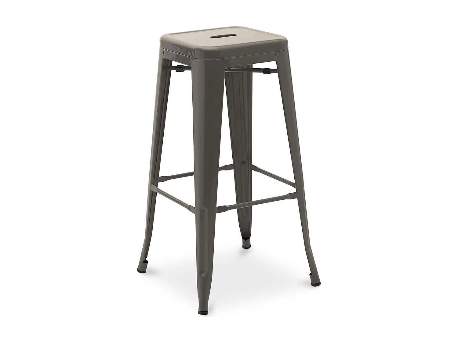 Tabouret de bar – Style industriel – Acier – 76 cm – Stylix Gris foncé