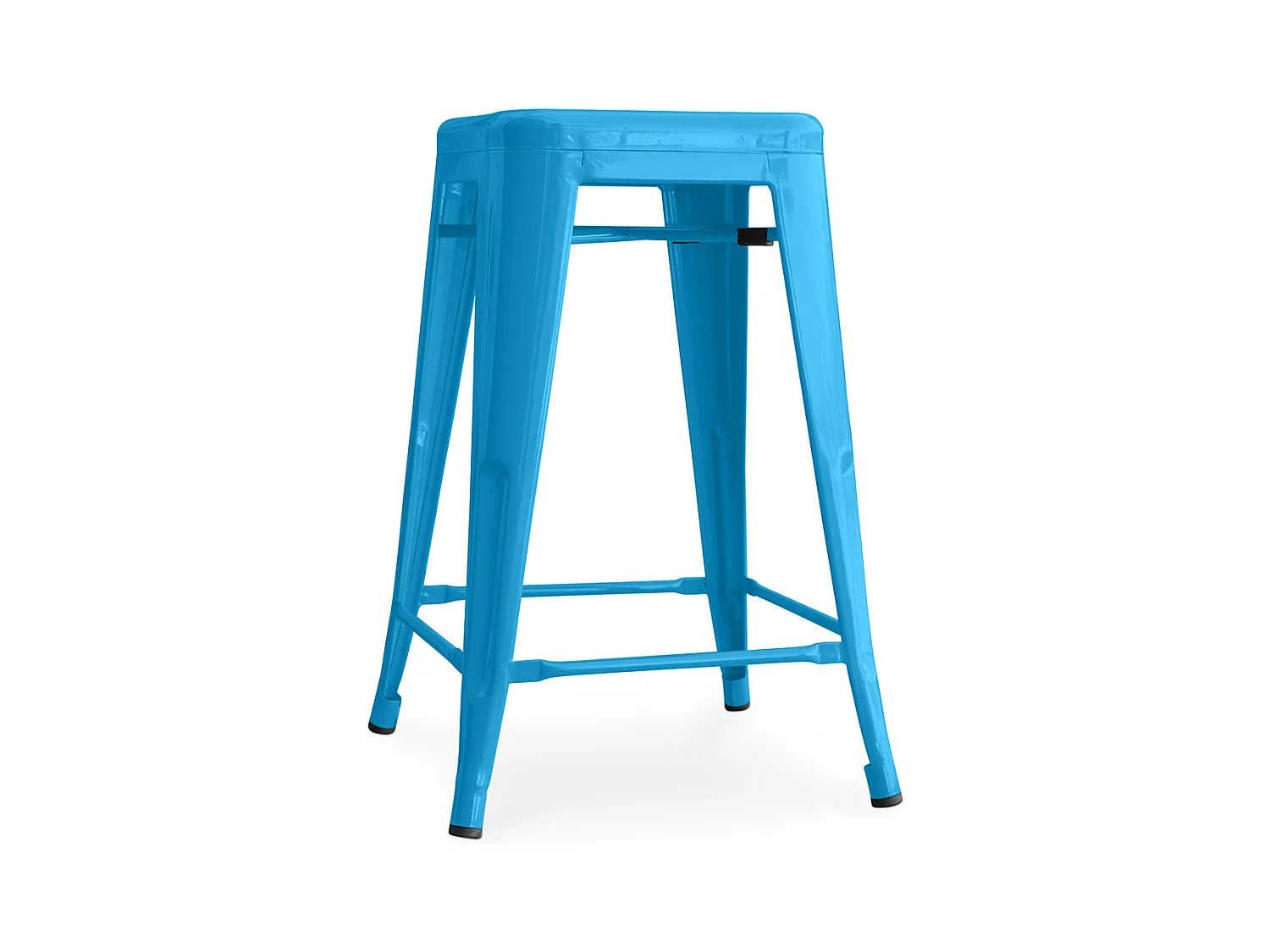 Tabouret de bar - Design industriel - 60cm - Nouvelle édition - Stylix Turquoise
