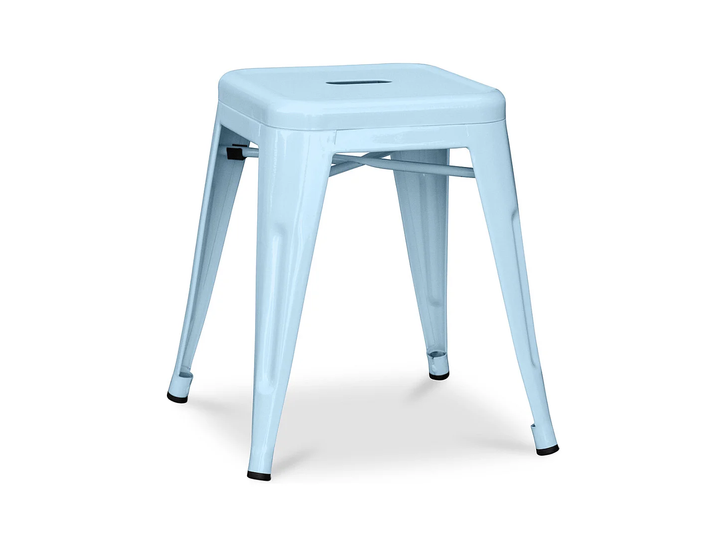 Tabouret Design Industriel - 45cm - Nouvelle Édition - Stylix Bleu clair