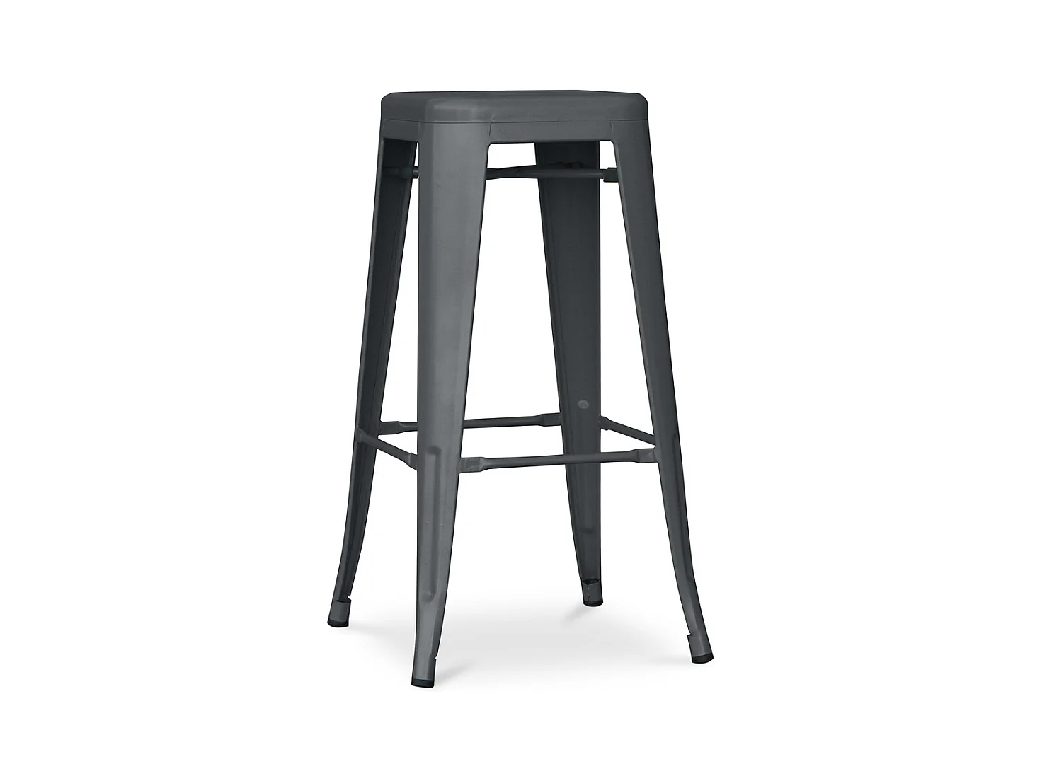 Tabouret de bar - Design industriel - 76cm - Nouvelle édition- Stylix Gris foncé