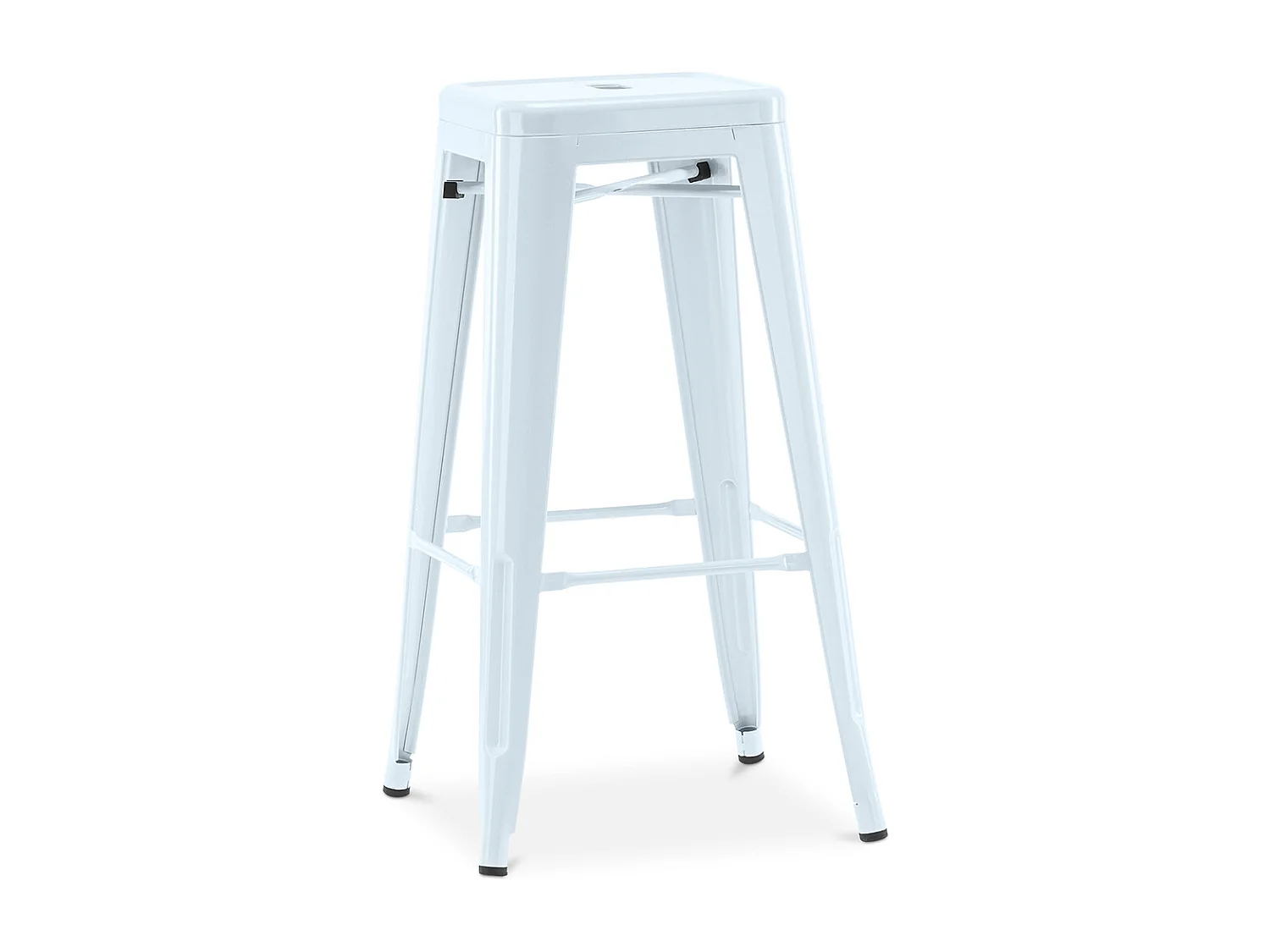 Tabouret de bar – Style industriel – Acier – 76 cm – Stylix Bleu gris
