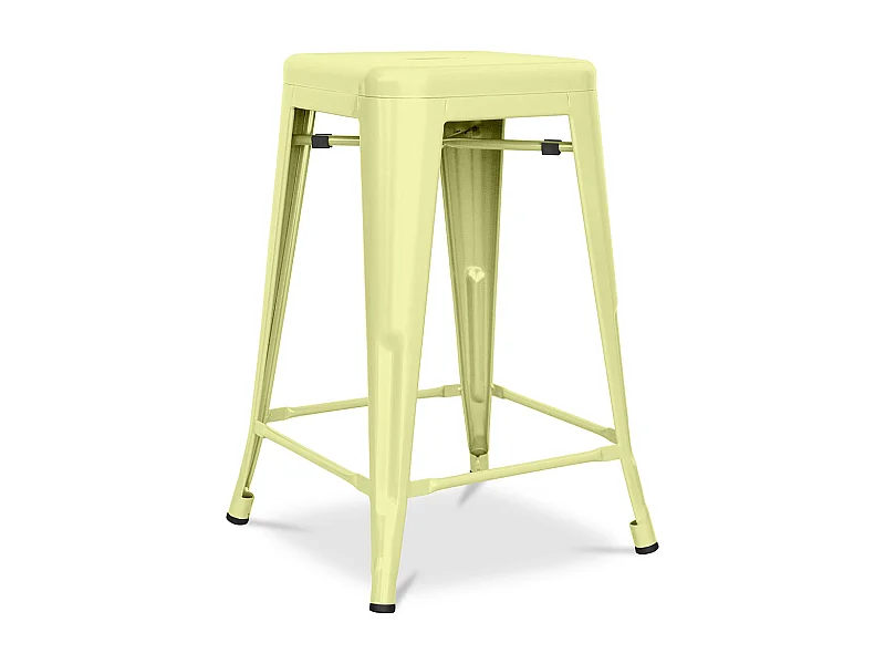 Taburete de Bar Diseño Industrial - Acero Mate - 60cm - Stylix