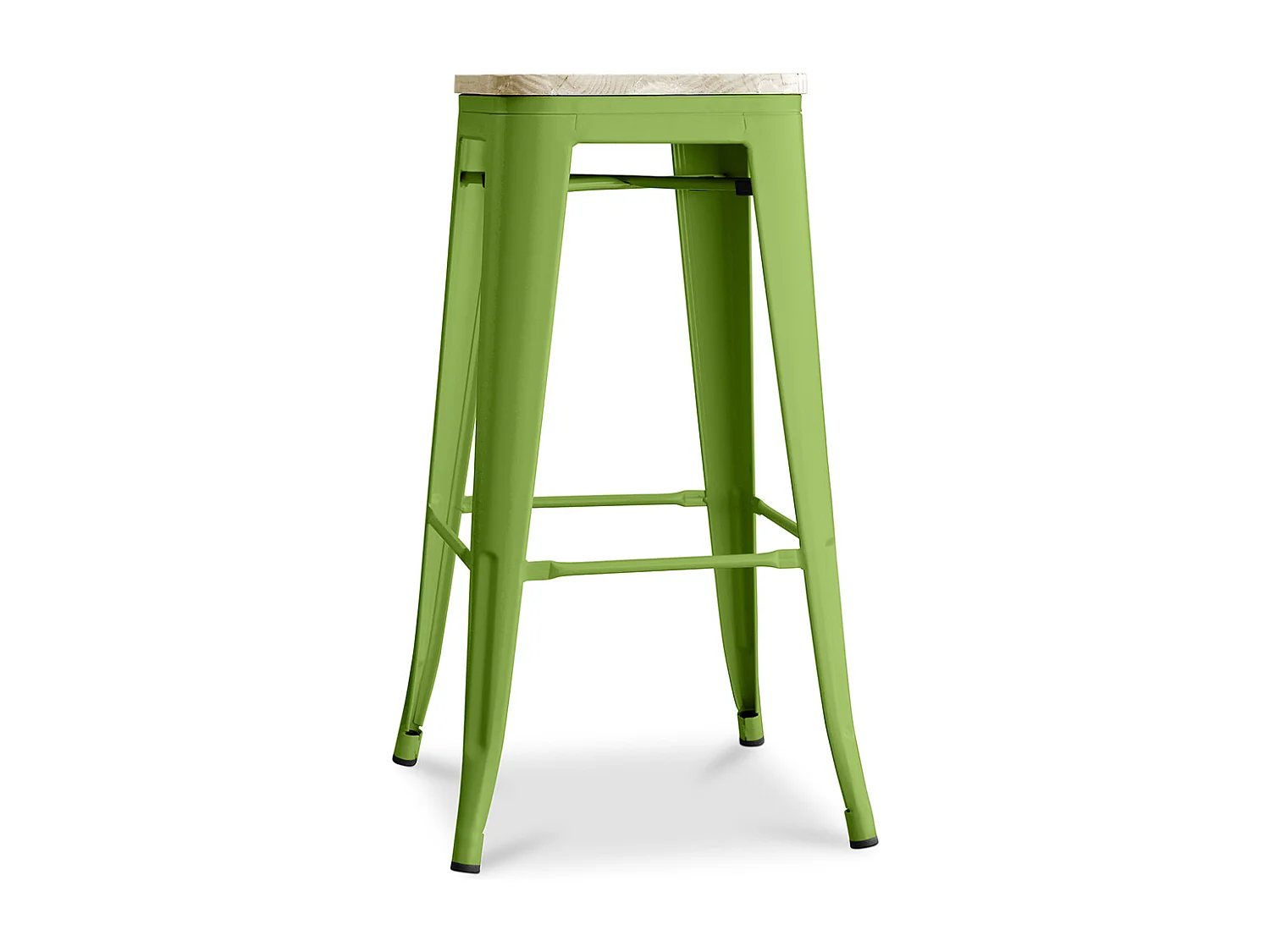 Taburete de Bar Diseño Industrial - Acero y Madera - 76cm -  Stylix