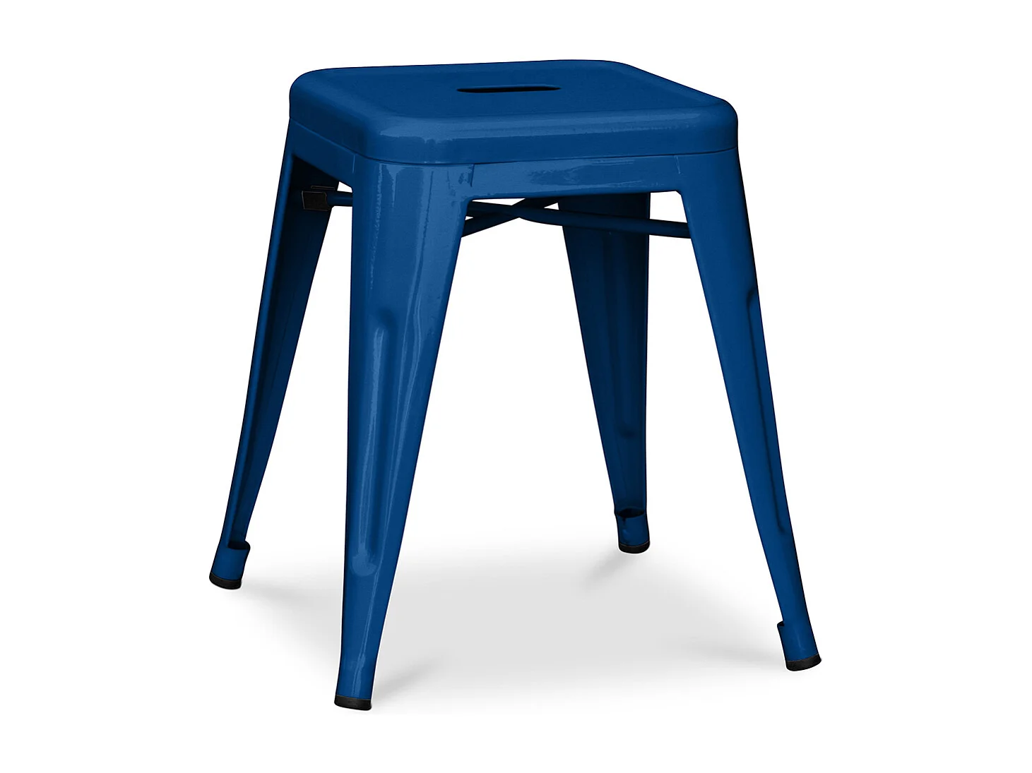 Tabouret Design Industriel - 45cm - Nouvelle Édition - Stylix Bleu foncé