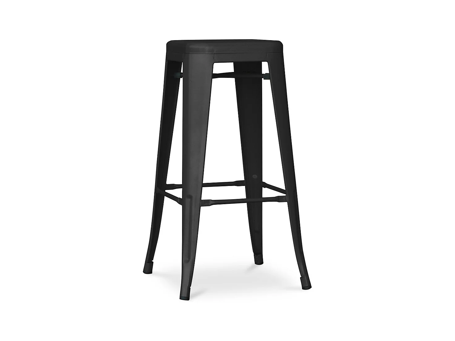 Tabouret de bar - Design industriel - 76cm - Nouvelle édition- Stylix Noir