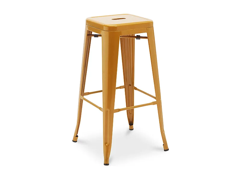 Tabouret de bar - Design industriel - 76cm - Nouvelle édition- Stylix Doré