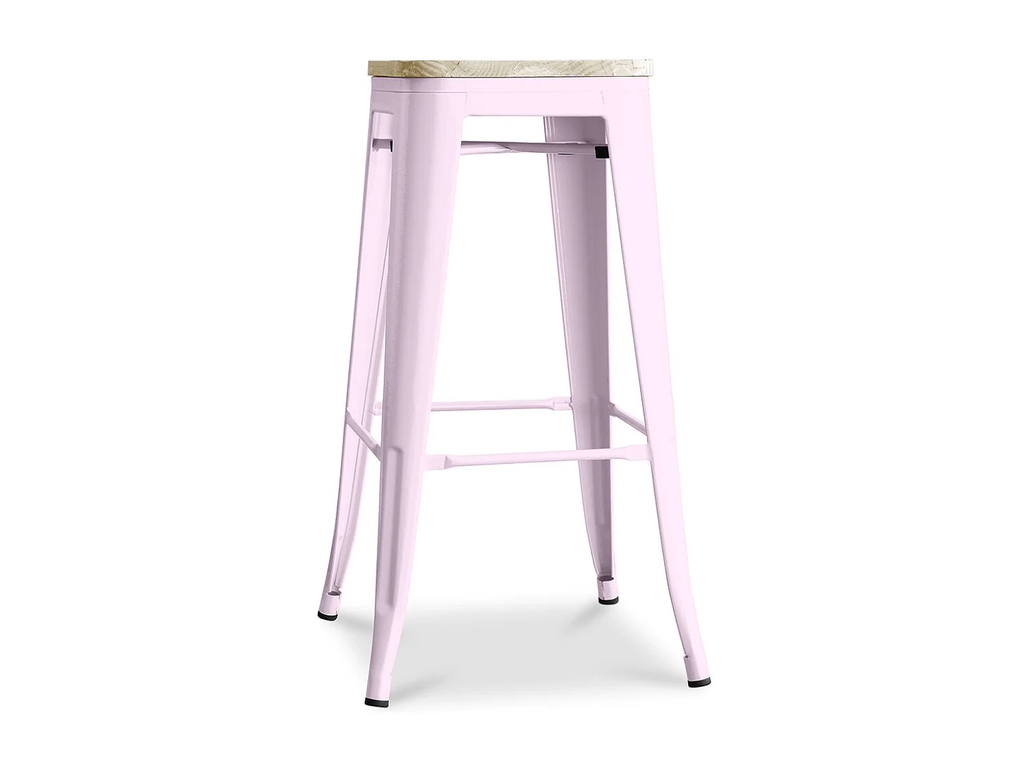 Taburete de Bar Diseño Industrial - Acero y Madera - 76cm -  Stylix