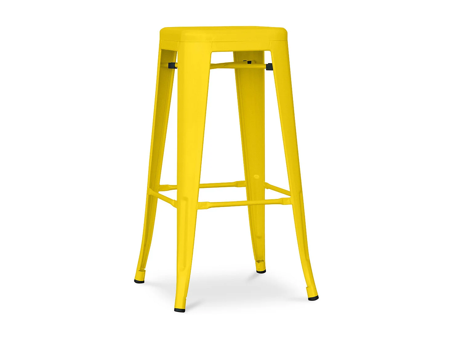 Tabouret de bar - Design industriel - 76cm - Nouvelle édition- Stylix Jaune
